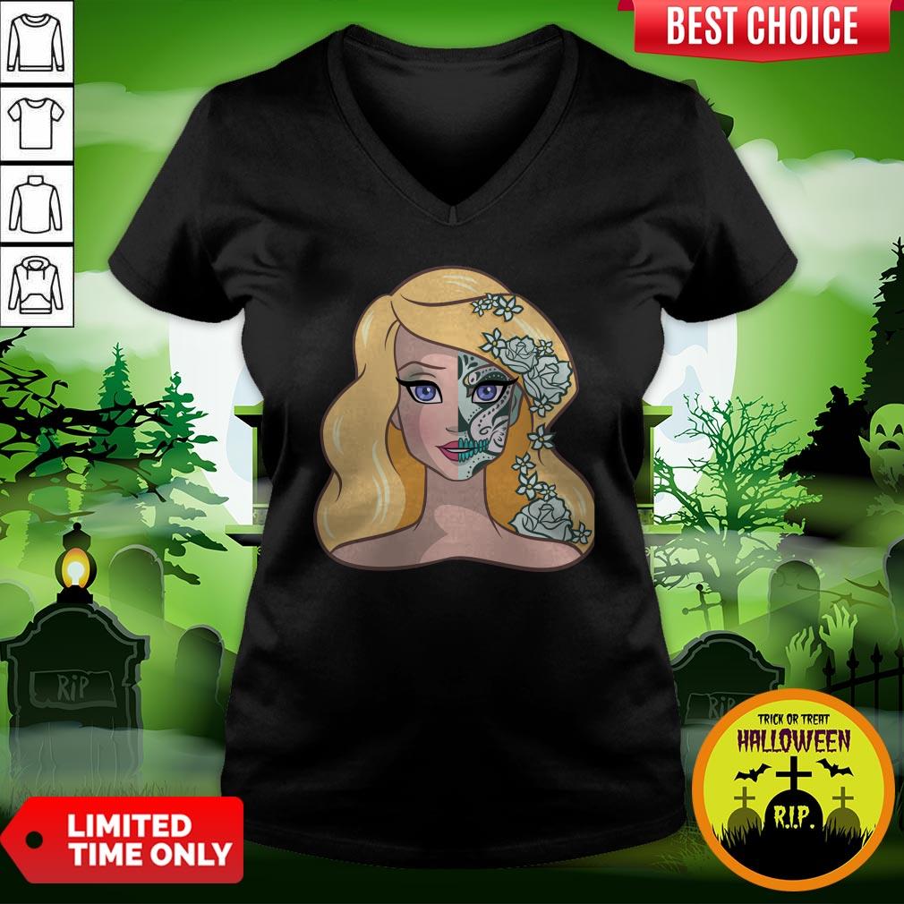 Sugar Skull Swan Princess Day Of The Dead Shirt - Image 2