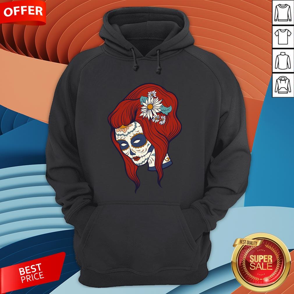 Sugar Skull Woman Day Of Dead Dia De Los Muertos Shirt - Image 5