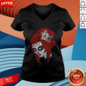 Alternative view of Sugar Skull Woman Day Of Dead Dia De Los Muertos Shirt