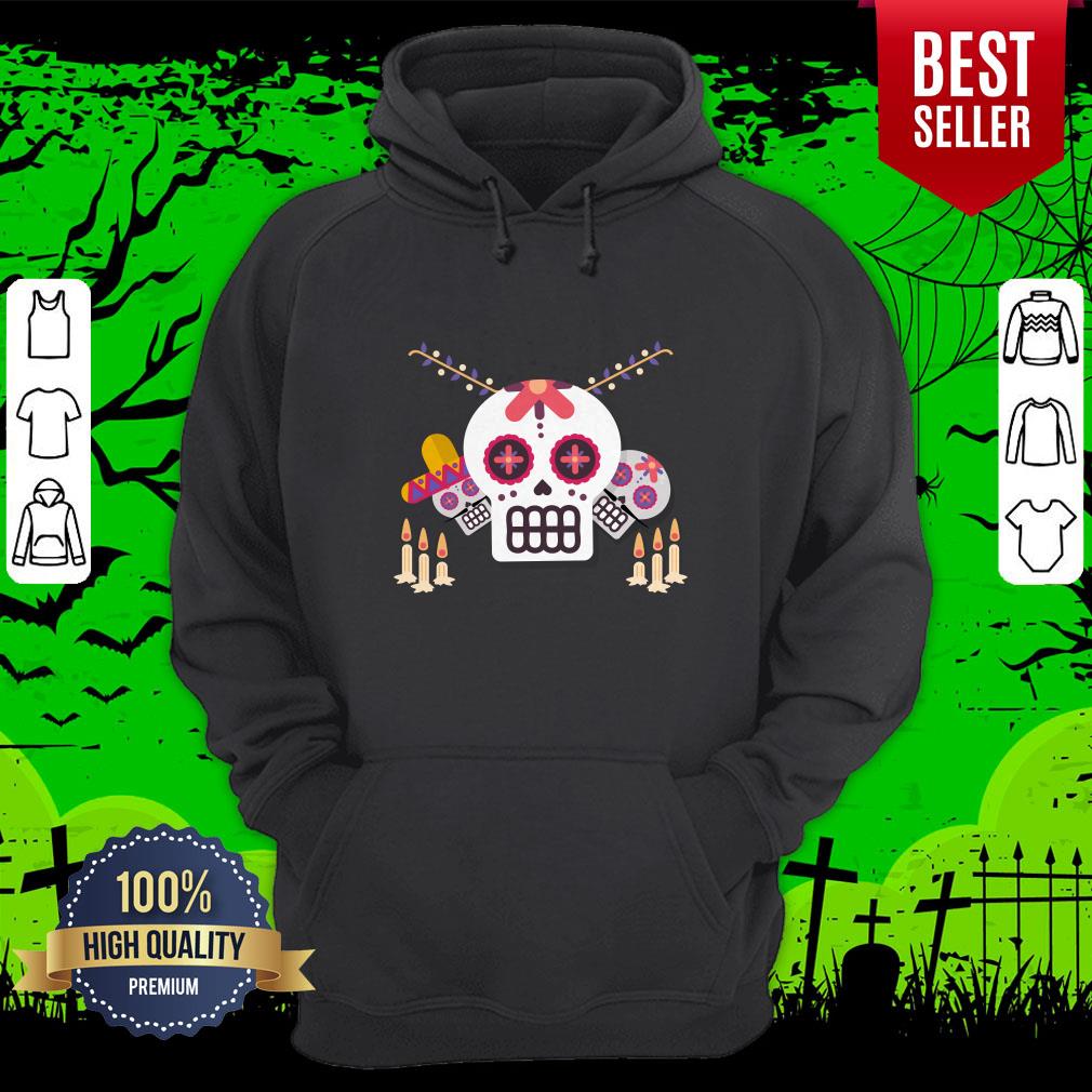 Sugar Skulls Day Of Dead Mexican Holiday Shirt - Image 3