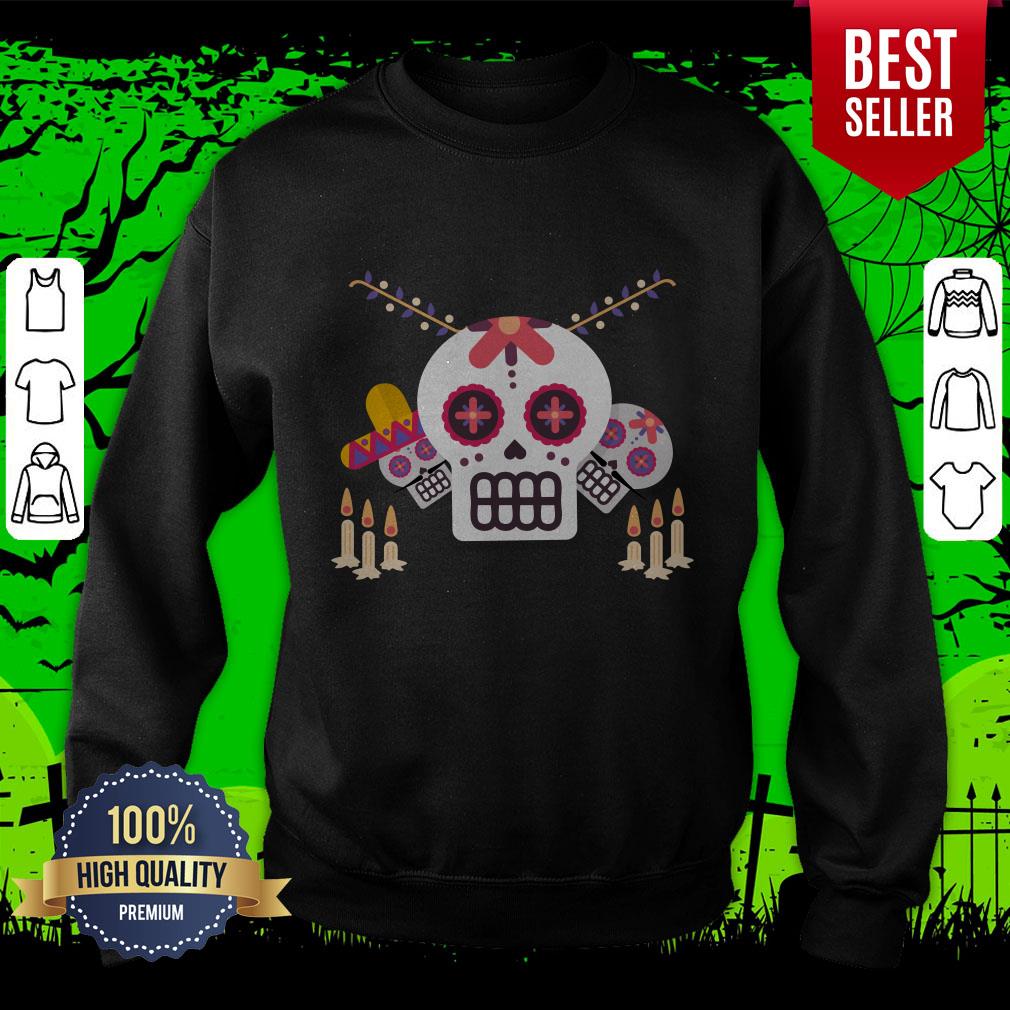 Sugar Skulls Day Of Dead Mexican Holiday Shirt - Image 2