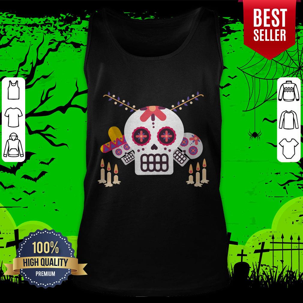 Sugar Skulls Day Of Dead Mexican Holiday Shirt - Image 5