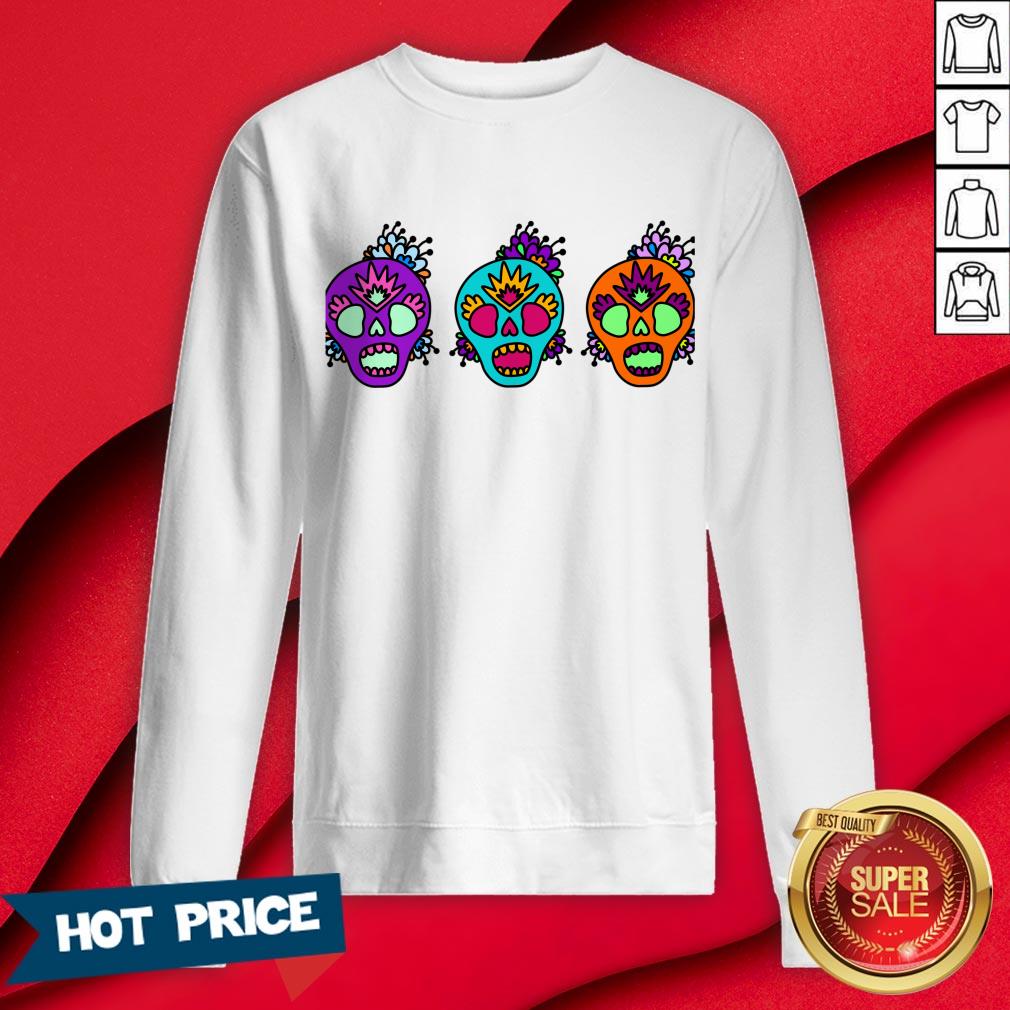 Sugar Skulls Day Of The Dead Muertos Shirt - Image 4