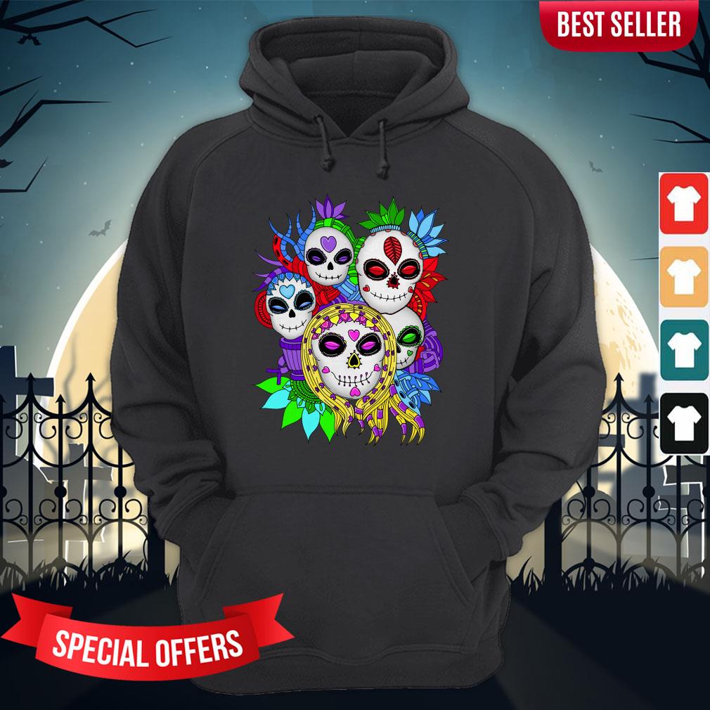 Sugar Skulls Family Day Of The Dead Mexican Holiday Shirt - Image 5