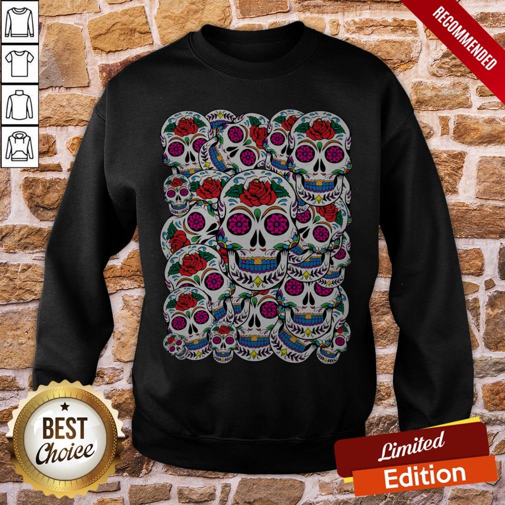 Sugar Skulls Galore Day Of The Dead Shirt - Image 4