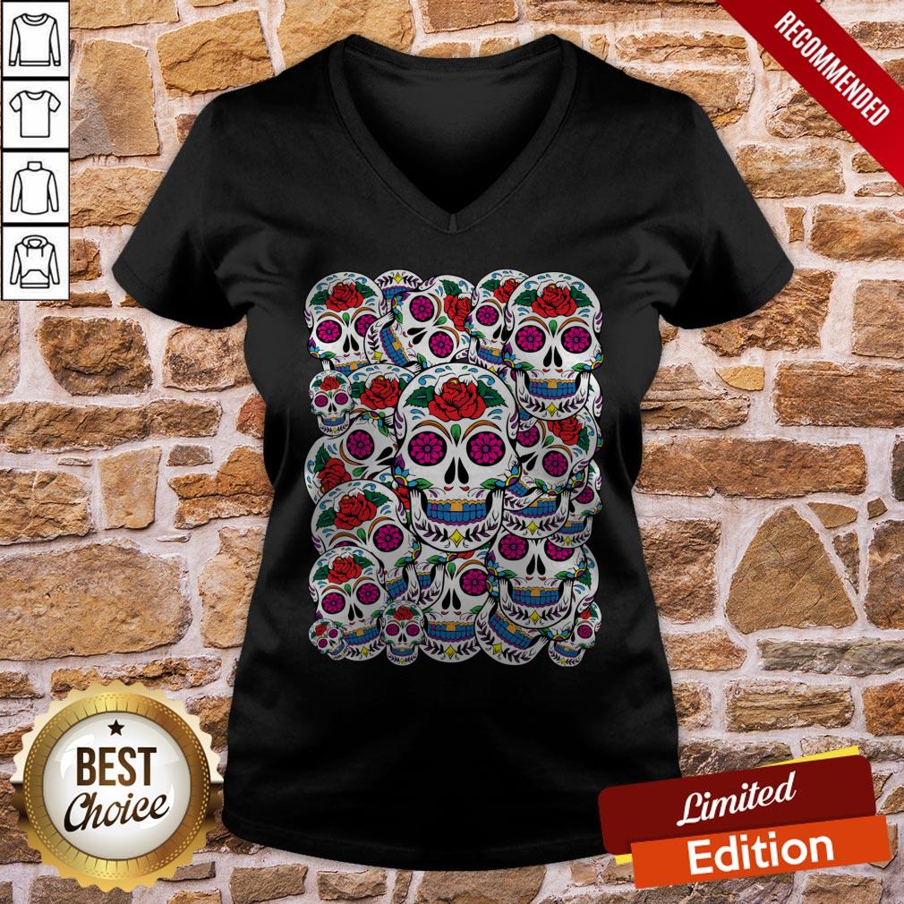 Sugar Skulls Galore Day Of The Dead Shirt - Image 2