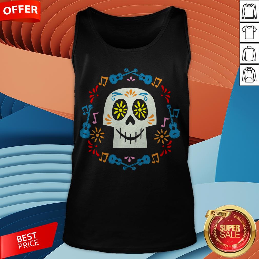 Sugar Skulls Music Day Dead Dia De Los Muertos Shirt - Image 3
