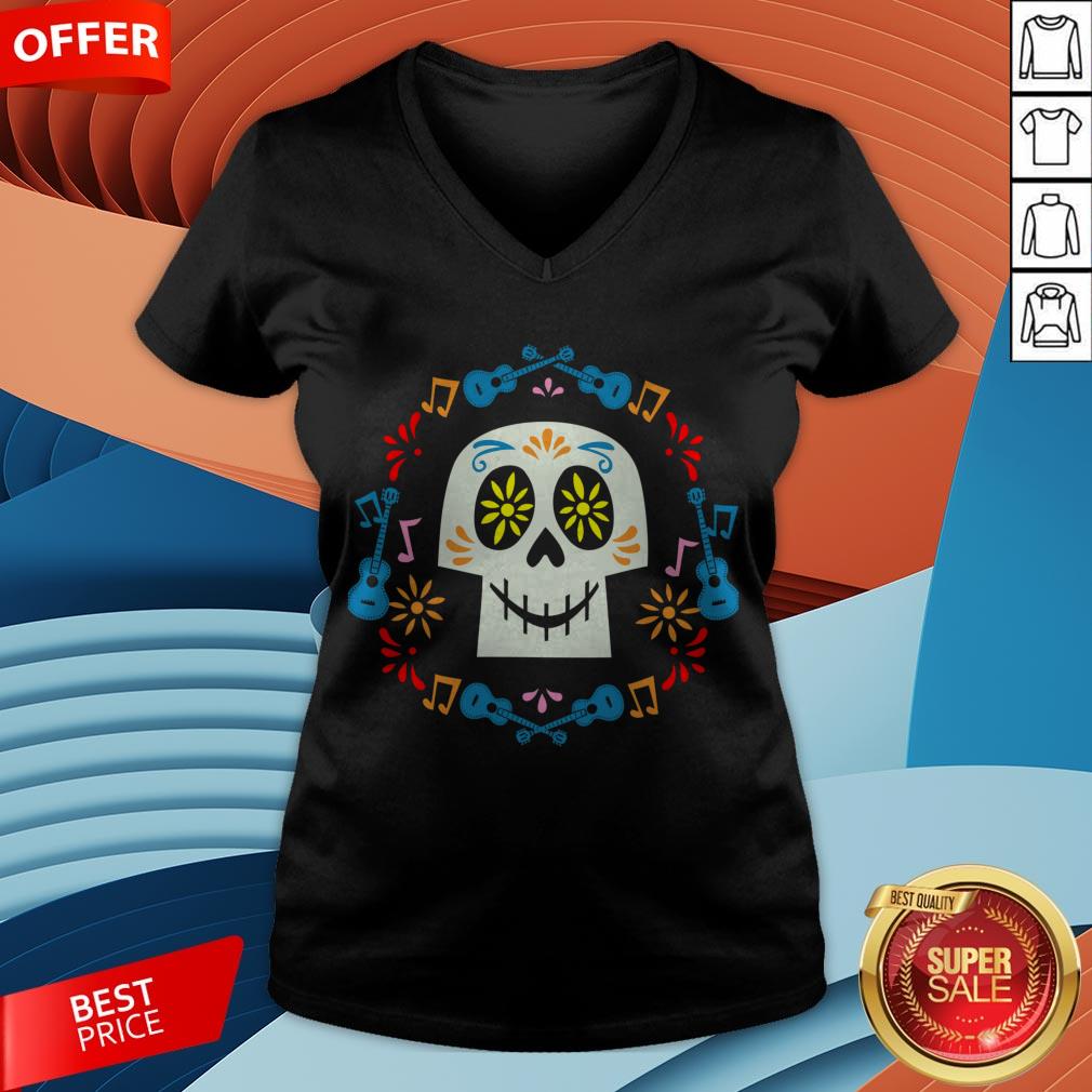 Sugar Skulls Music Day Dead Dia De Los Muertos Shirt - Image 2