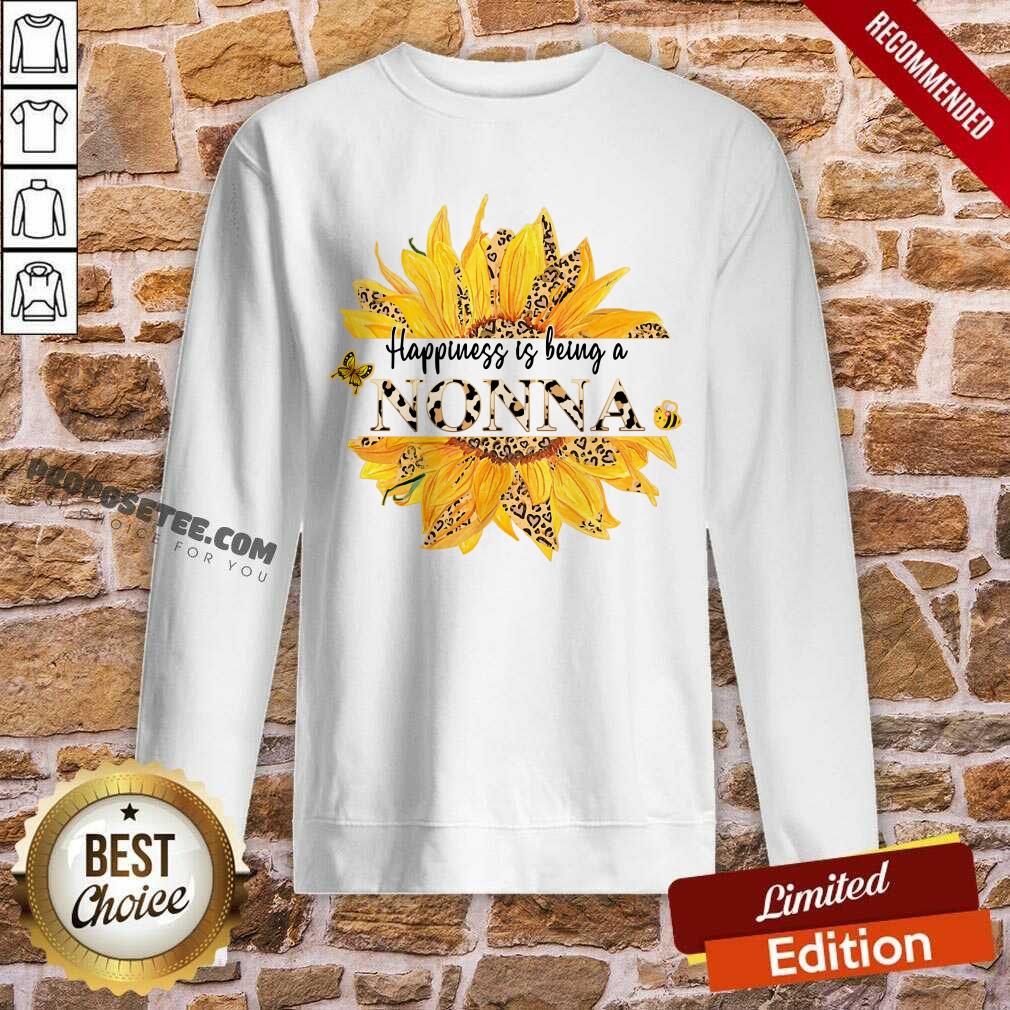 Sunflower Leopard Happiness Is Being A Nonna Shirt - Image 5