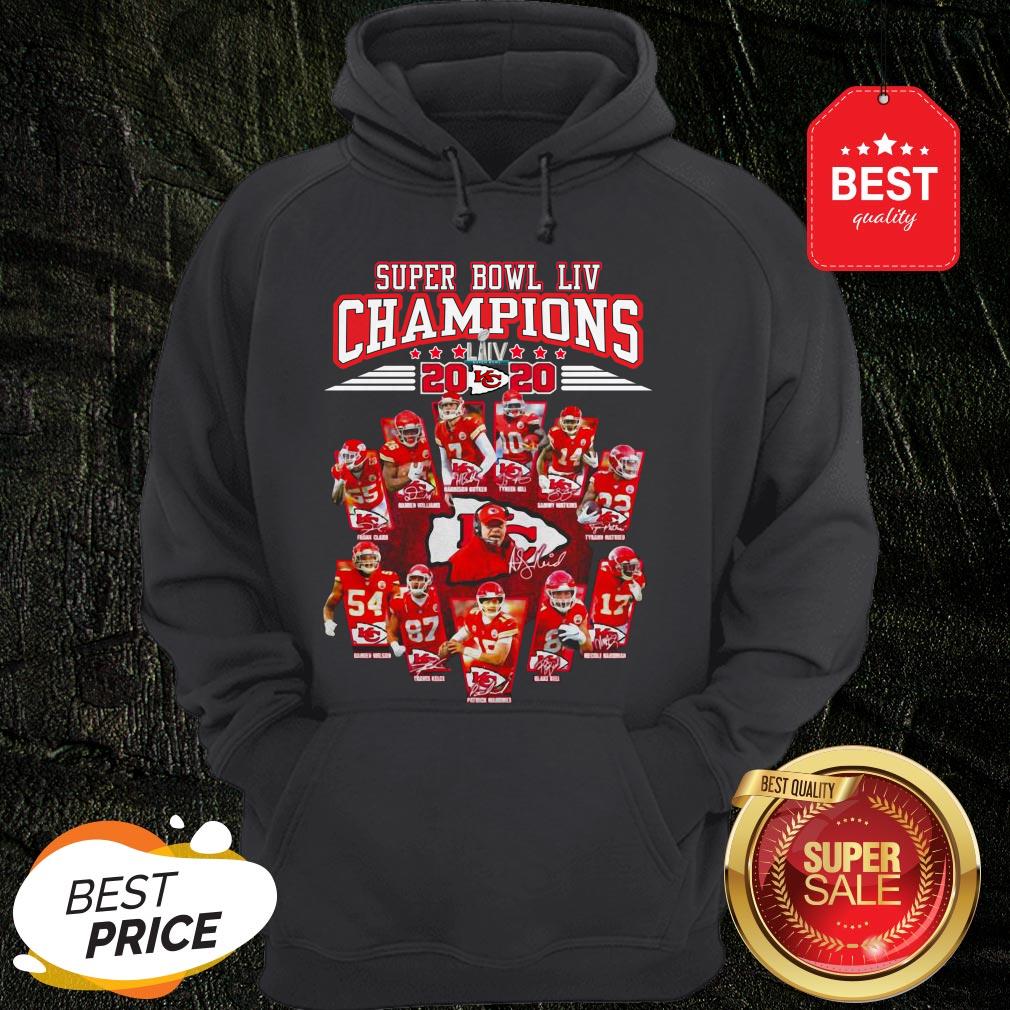 Super Bowl LIV Champions 2020 Kansas City Chiefs Signatures Shirt - Image 5