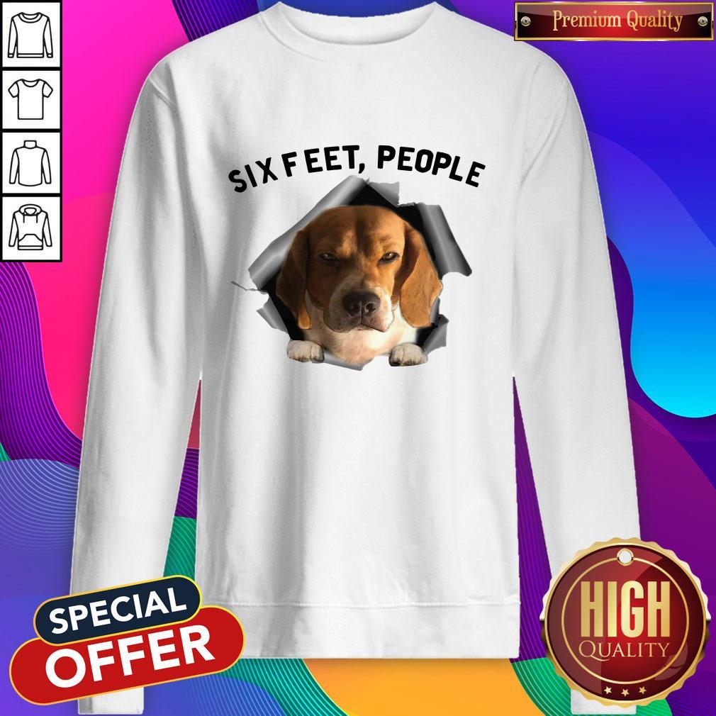 Super Nice Angry Beagle Six Feet People Shirt - Image 4