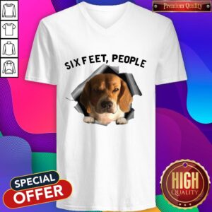 Alternative view of Super Nice Angry Beagle Six Feet People Shirt