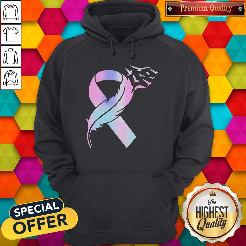 Super Nice I Am Very Happy About Wings Bird Cancer Awareness Shirt - Image 5