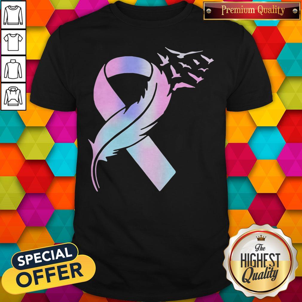 Super Nice I Am Very Happy About Wings Bird Cancer Awareness Shirt