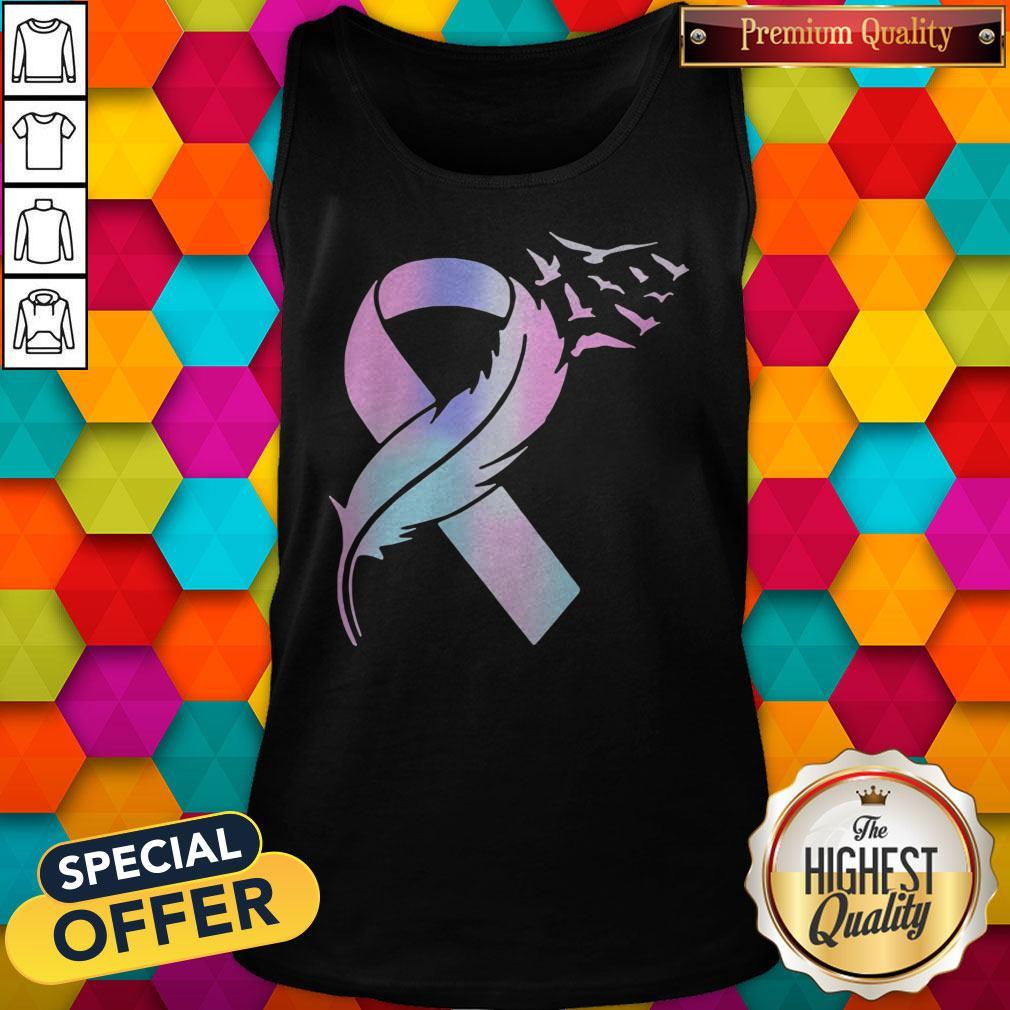 Super Nice I Am Very Happy About Wings Bird Cancer Awareness Shirt - Image 3