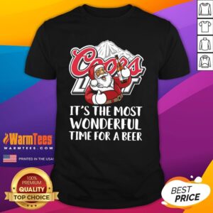 Super Nice Santa Claus Drink Coors Light It’s The Most Wonderful Time For A Beer Christmas Sweater Shirt