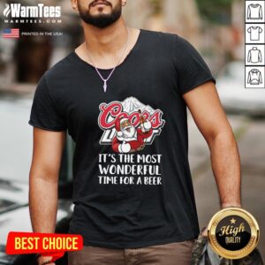 Alternative view of Super Nice Santa Claus Drink Coors Light It’s The Most Wonderful Time For A Beer Christmas Sweater Shirt