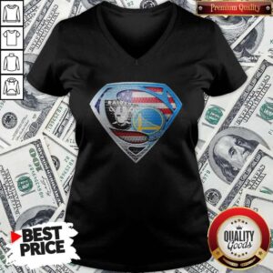 Alternative view of Superman Golden State Warriors And Oakland Raiders Shirt