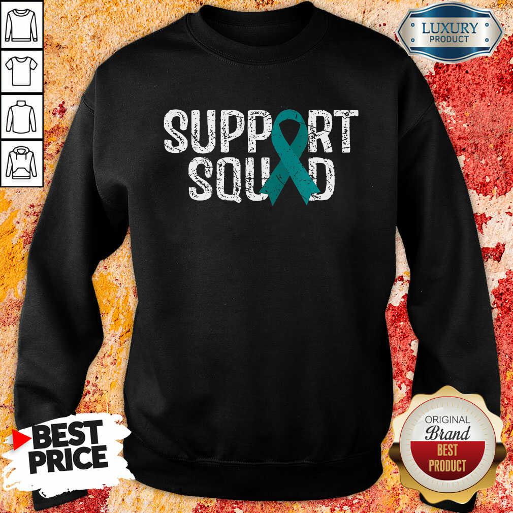 Support Squad Ovarian Cancer Awareness Shirt - Image 4