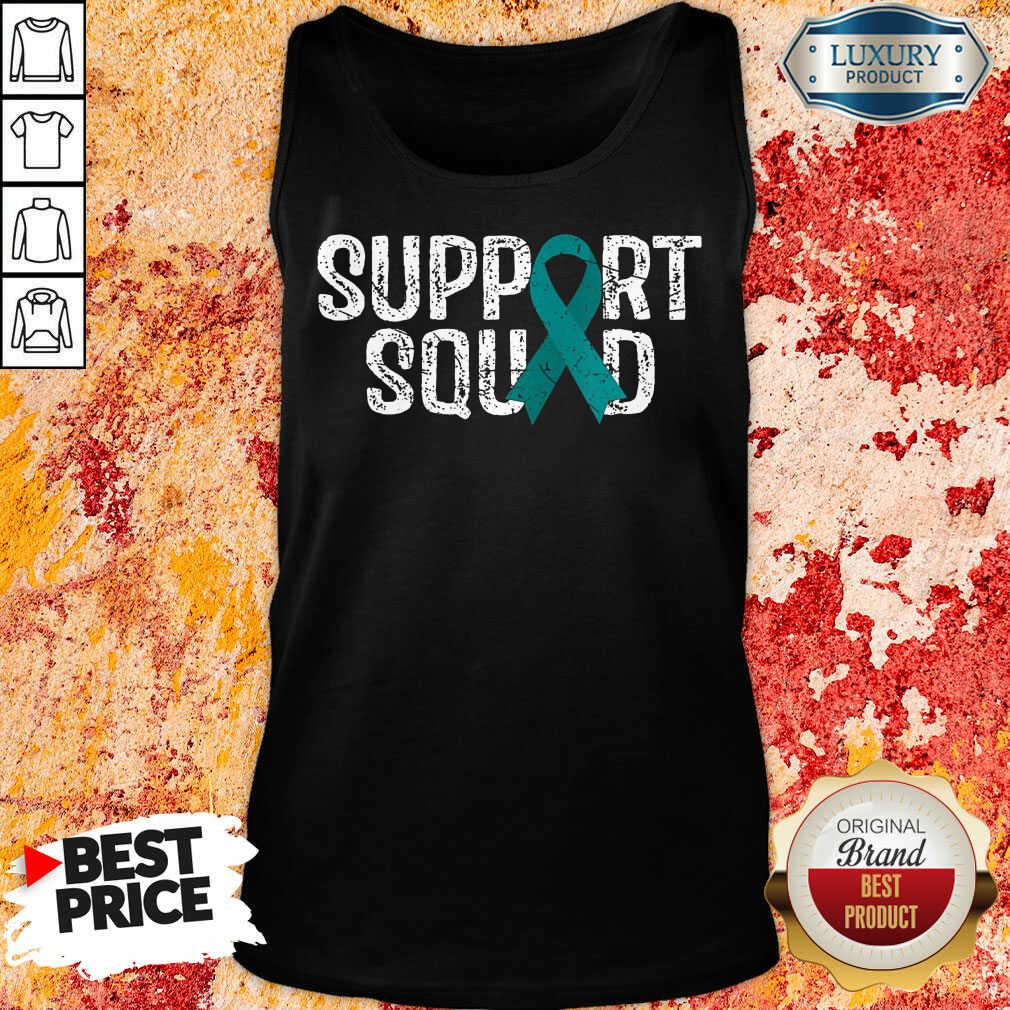 Support Squad Ovarian Cancer Awareness Shirt - Image 3