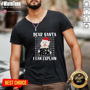 Alternative view of Supreme Bichon Dear Santa I Can Explain Christmas Sweater Shirt