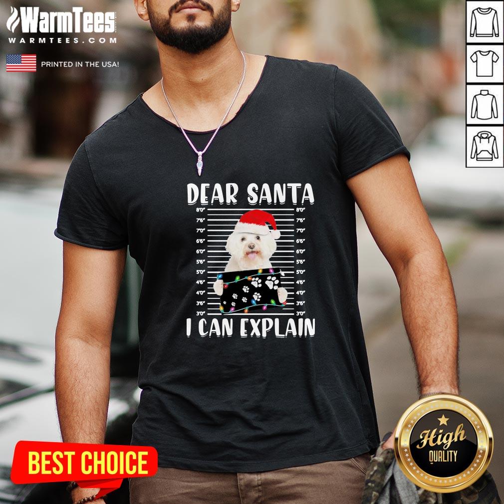 Supreme Bichon Dear Santa I Can Explain Christmas Sweater Shirt - Image 2