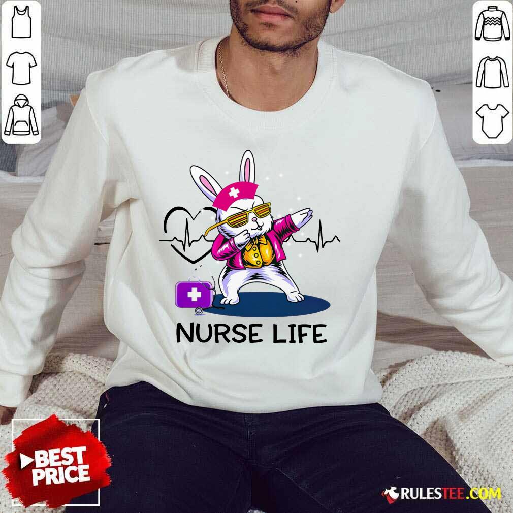 Surprised Bunny Nurse Dab Nurse Life Shirt - Image 4