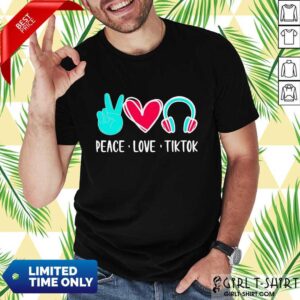 Surprised Peace Love Tiktok 2021 Shirt