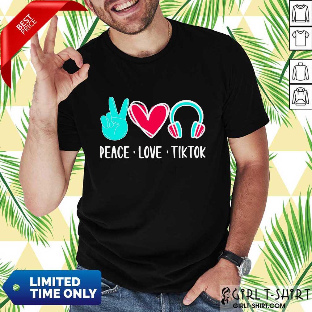 Surprised Peace Love Tiktok 2021 Shirt