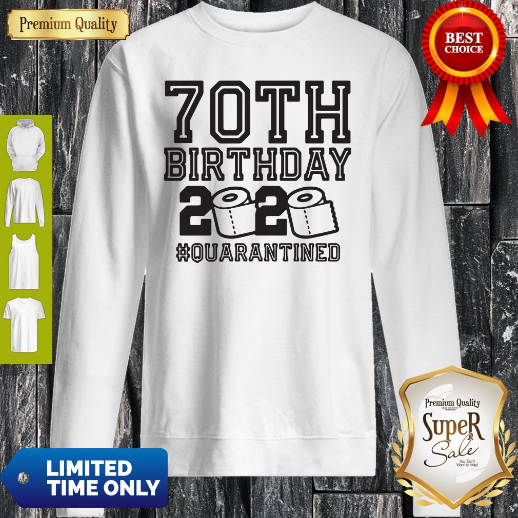 Official 70th Birthday Quarantine 2020 Shirt - Image 3