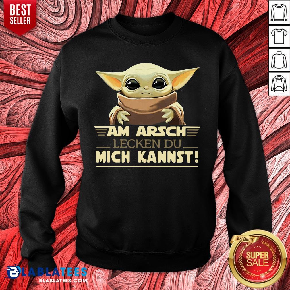 Awesome Baby Yoda Am Arsch Lecken Du Mich Kannst Shirt - Image 2