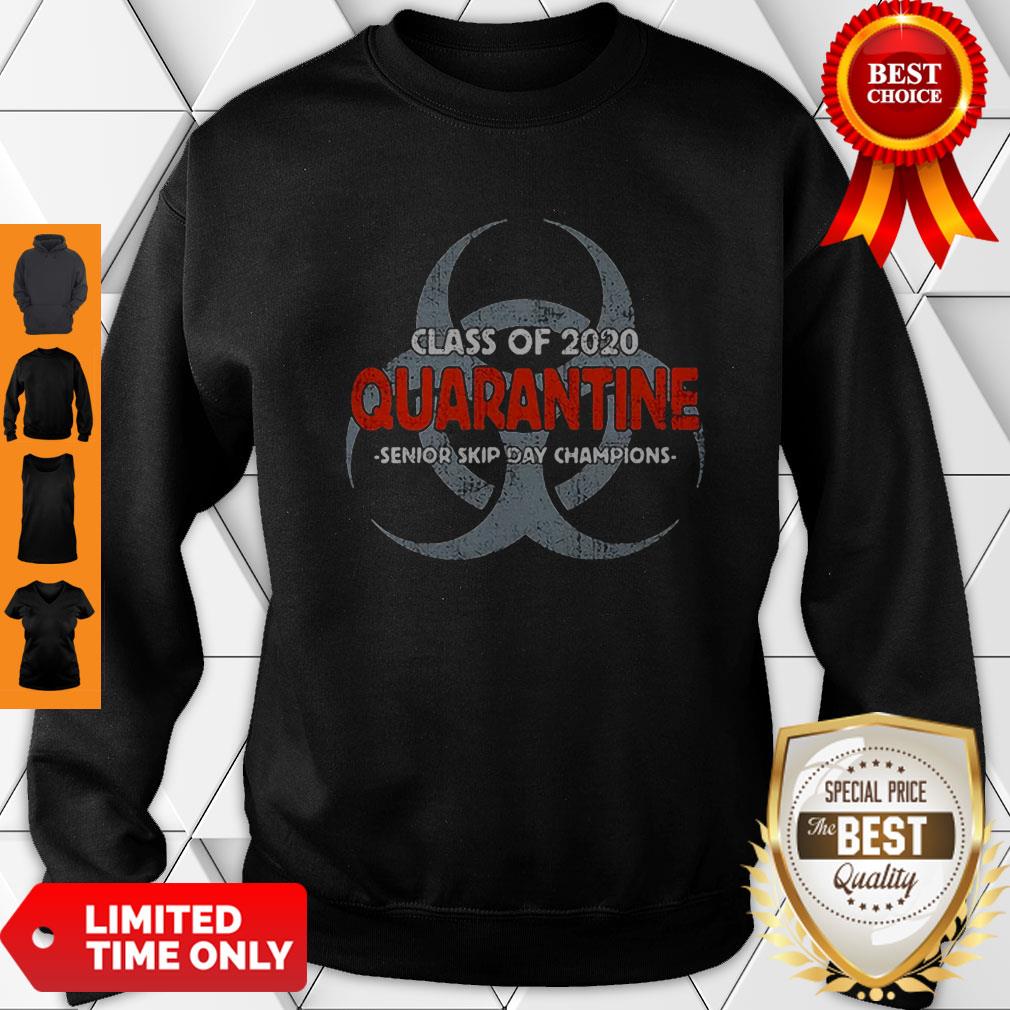 Funny Class Of 2020 Quarantine Senior Skip Say Champions Coronavirus Shirt - Image 2