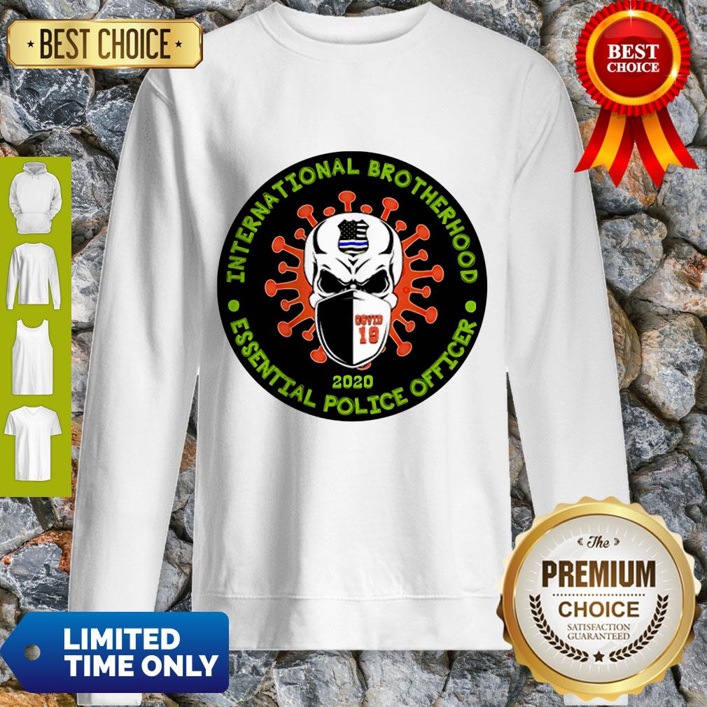 Skull International Brotherhood Essential Police Officer Covid-19 Shirt - Image 5