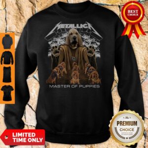 Alternative view of Premium Metallica Basset Hound Master Of Puppies Shirt