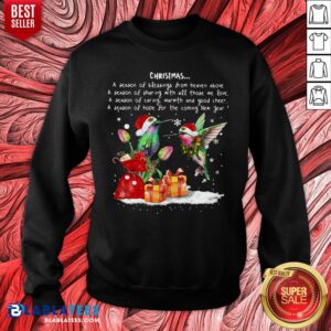 Alternative view of Good Hummingbird Christmas A Season Of Crewneck Shirt