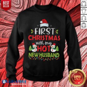 Alternative view of Pretty Santa Snowman First Christmas With My Hot New Husband Shirt