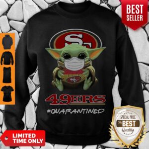 Alternative view of Pretty Baby Yoda Mask San Francisco 49ers #Quarantined Shirt