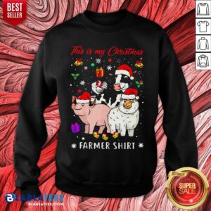 Cute Pig Sheep Chicken Cow Santa This Is My Christmas Farmer Shirt