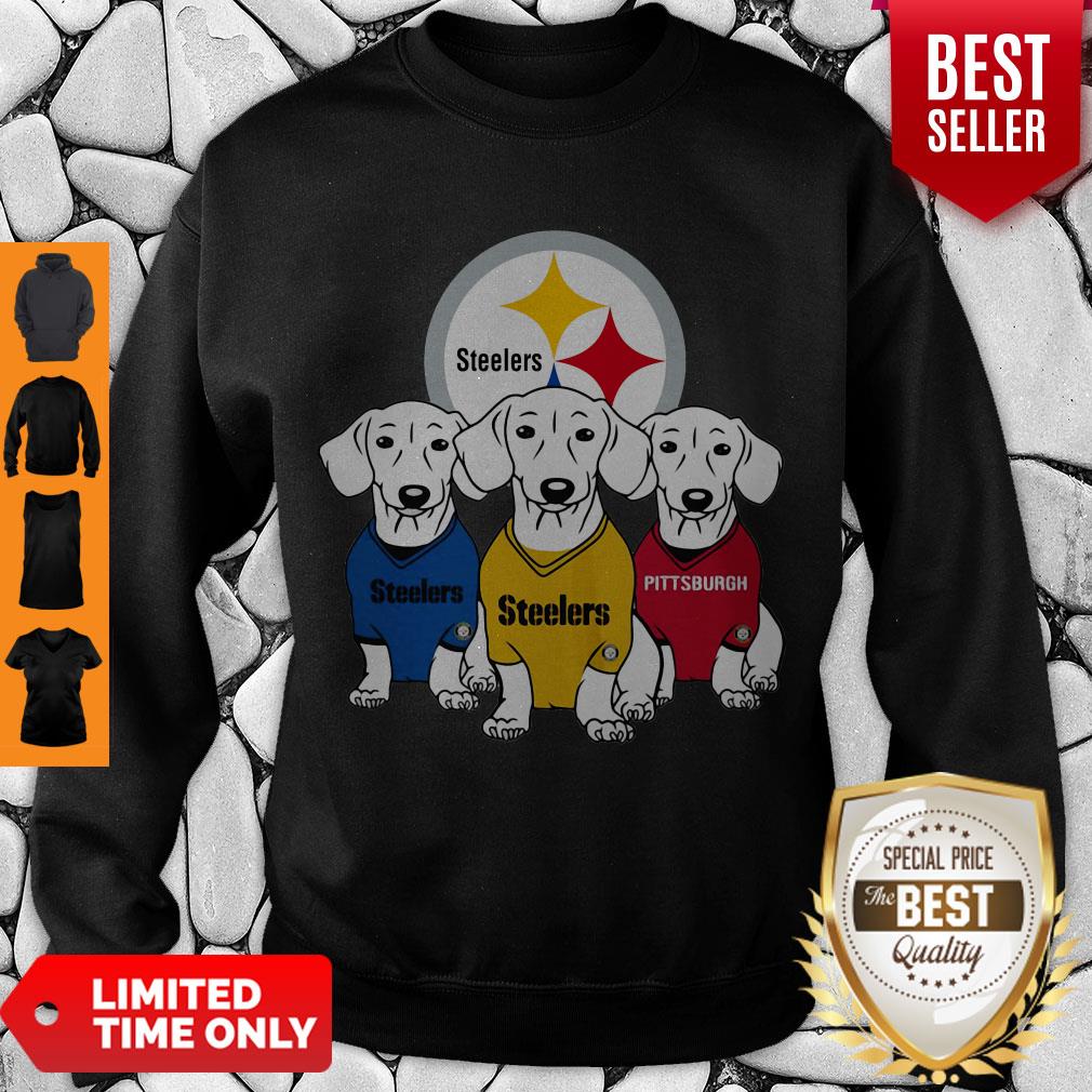 Good Dachshund Dogs Pittsburgh Steelers Logo Shirt - Image 2