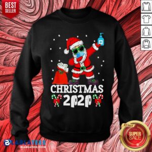 Alternative view of Hot Santa Dabbing Face Mask Christmas 2020 Toilet Paper Shirt