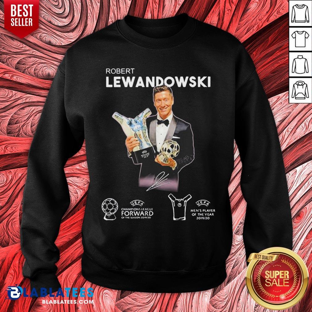 Original Robert Lewandowski Golden Ball UEFA Champions 2019 2020 Signature Shirt - Image 2
