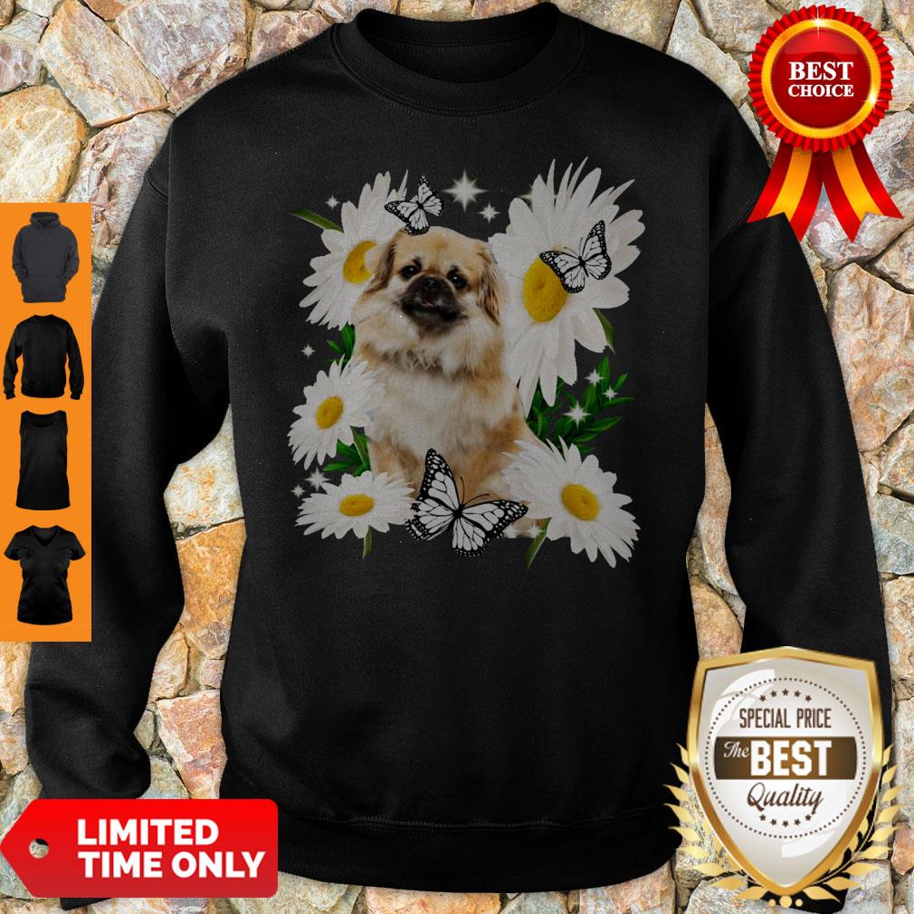 Official Tibetan Spaniel Daisy Flower Classic Shirt - Image 5