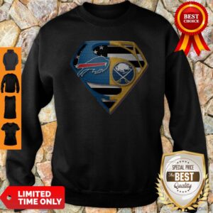 Alternative view of Pretty Superman Buffalo Bills And Buffalo Sabres Shirt