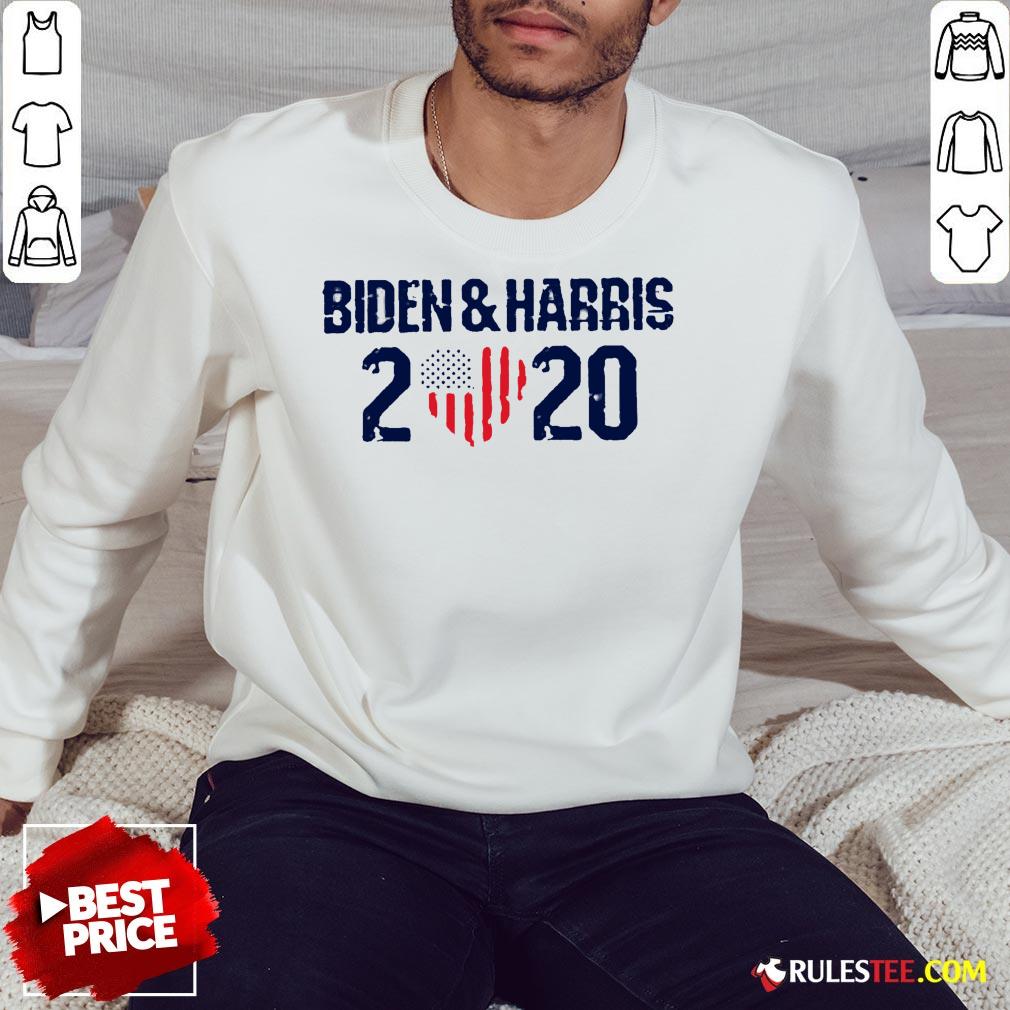 Joe Biden And Harris 2020 Love American Flag Shirt - Image 5