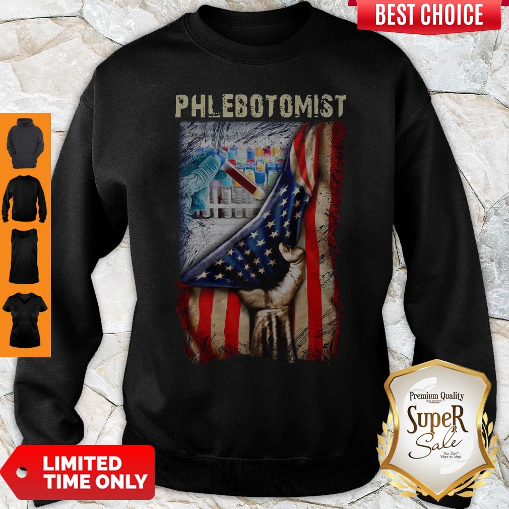 Good American Flag Vaccine Phlebotomist Shirt - Image 5