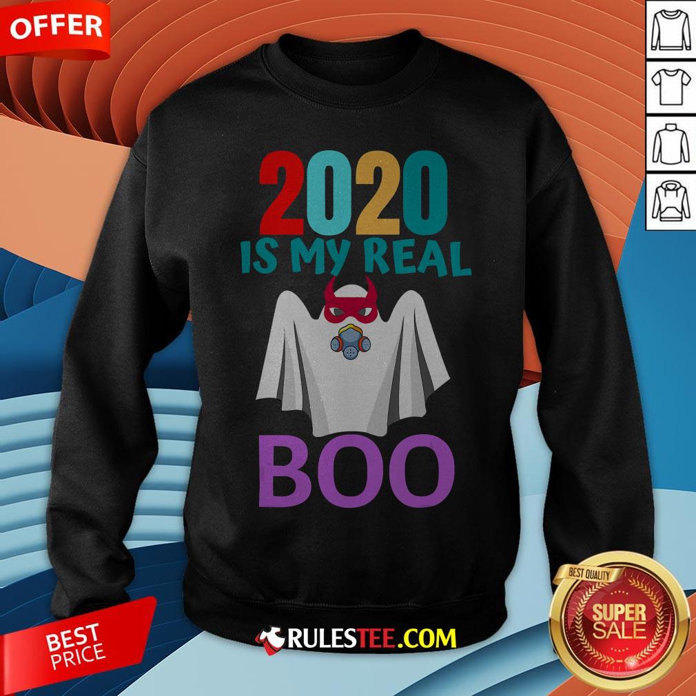 Colorful 2020 Is My Real Boo Ghost Halloween Shirt - Image 5