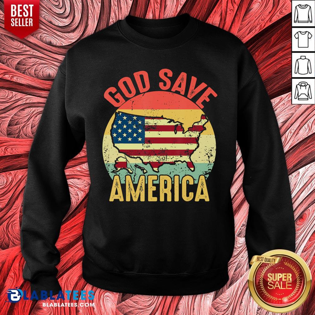 Good God Save America US Flag Patriotic American Vintage Retro Shirt - Image 2
