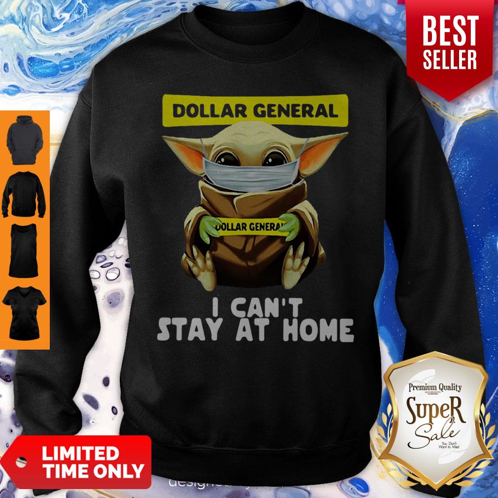 Top Star Wars Baby Yoda Face Mask Hug Dollar General I Can’t Stay At Home Shirt - Image 5
