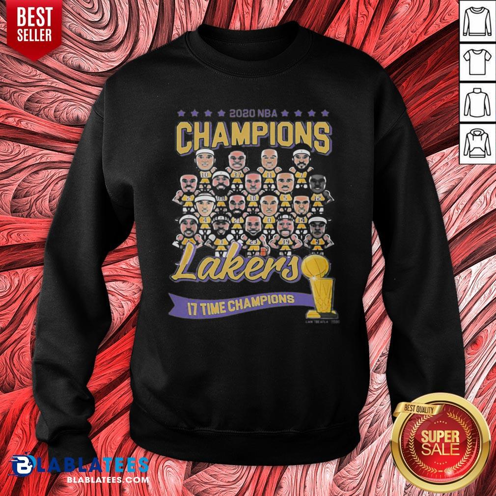 Grateful Los Angeles Lakers 2020 NBA Champions Los Angeles Lakers 17 Time Champions Shirt - Image 2