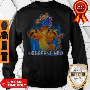Alternative view of Nice Tiger Quarantined American Flag Mask Disney Shirt